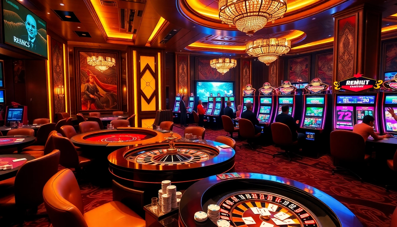 S8 casino experience showcasing vibrant tables, chips, and excited players gambling