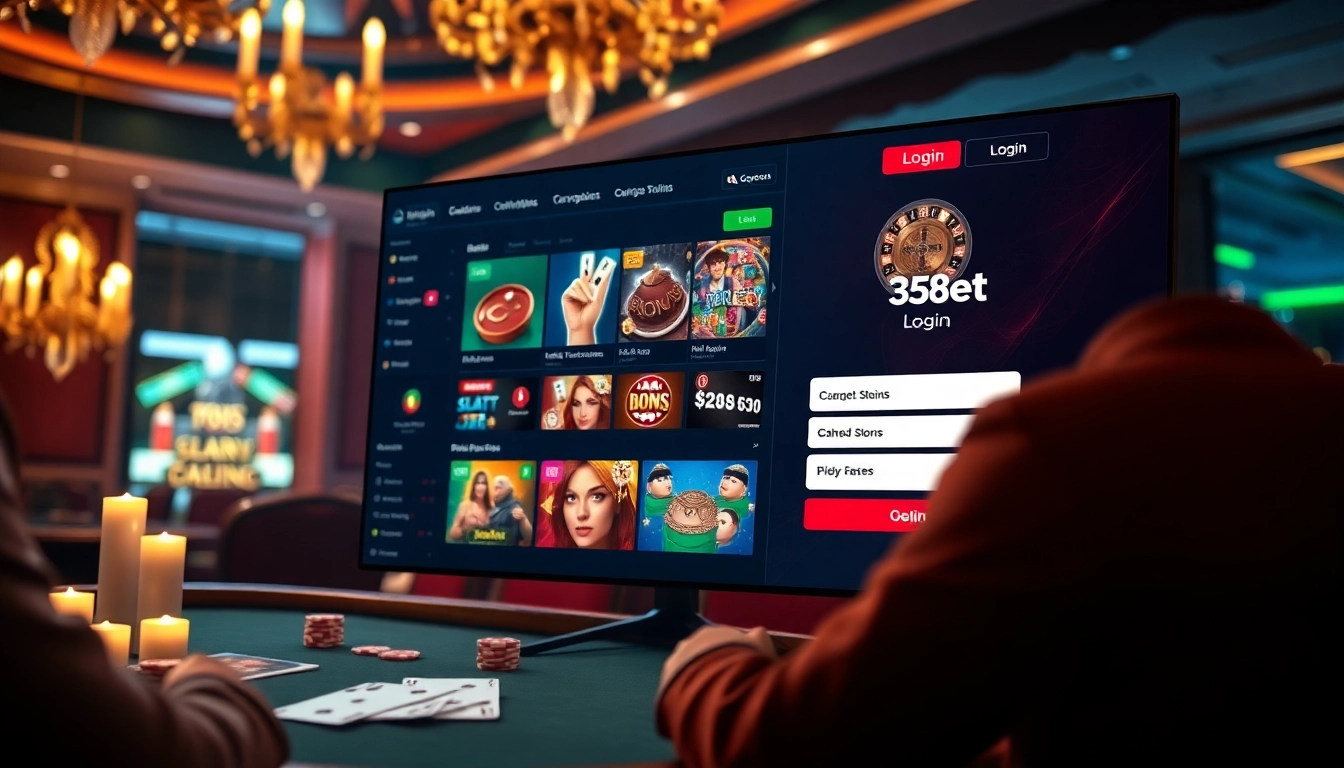 Experience the excitement of 136bet Login with a modern online casino interface showcasing dynamic gambling options.