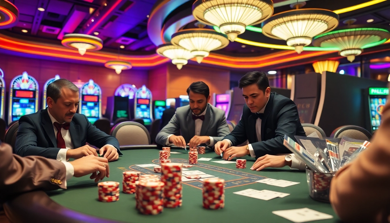 Experience the excitement of s 8 poker with professional players at a vibrant casino table.