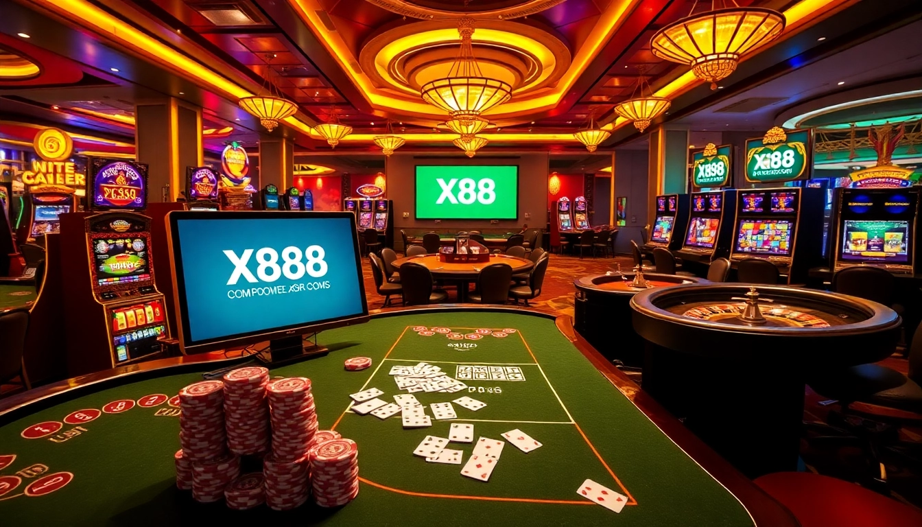 Experience the excitement of live gambling at XX88.COM with vibrant casino tables and high-stakes action.